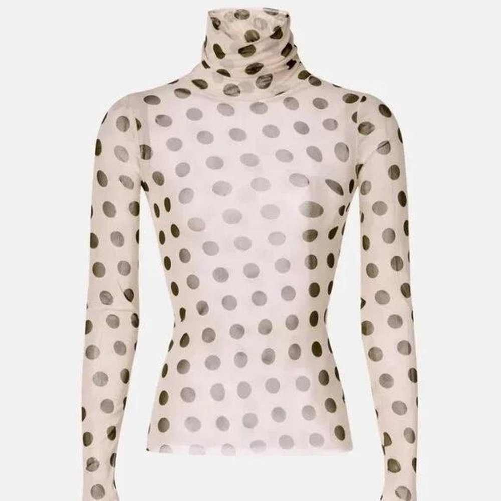 AFRM Black Polka Dot Turtleneck